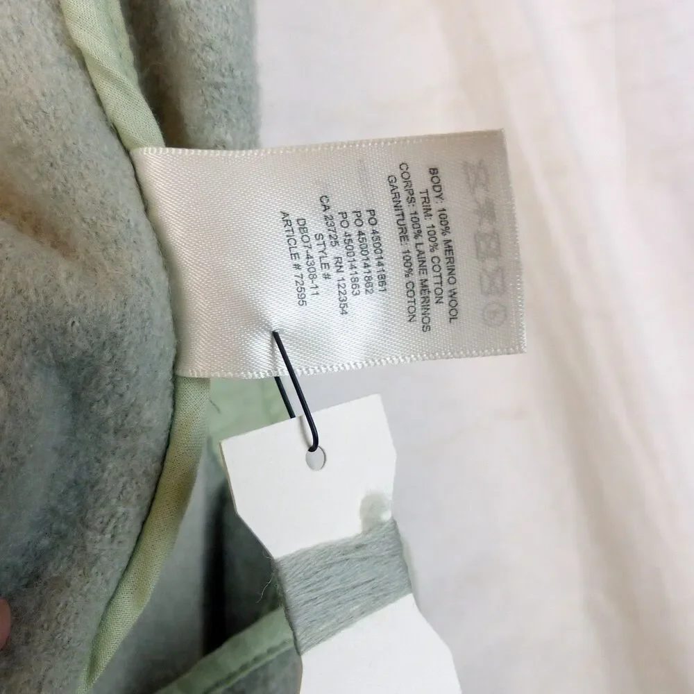 Aritzia Wilfred Free Ganna Shacket Womens M Green Merino Wool Jacket Utility NWT